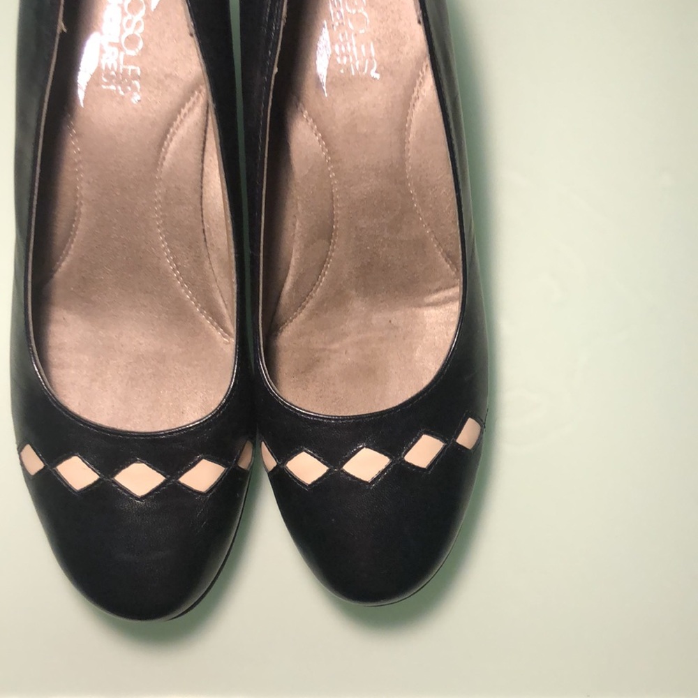 Aerosoles Black/Tan leather Shoes Heels